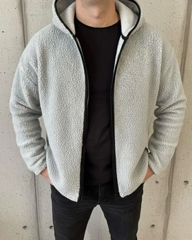 Флісова куртка-худі Sherpa Zip Hoodie L Сірий (VF-647)