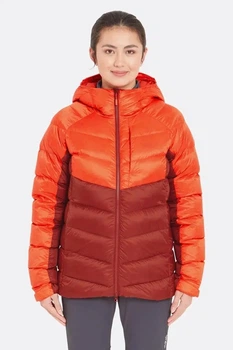 Жіночий зимовий пуховик Rab Glaceon Pro Jacket Wmns, Red Grapefruit/Tuscan Red, 10
