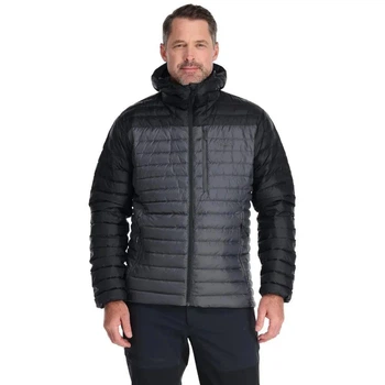Чоловічий легкий пуховик Rab Microlight Alpine Jacket, Black/Graphene, M