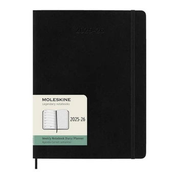Еженедельник Moleskine 2025-2026 большой, мягкая обл., черный (DSB18WN4Y26)