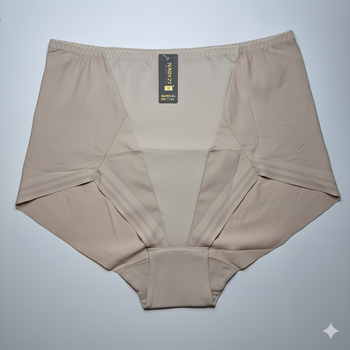 Женские трусики NADIZI Plus Size песочный XXXL ОБ-118-122 слип высокие легкая утяжка (7194)