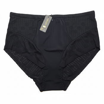 Женские трусики NADIZI Plus Size черный XXXXL ОБ-123-127 слип высокие кружево (8195)