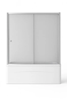 Стеклянная штора для ванной KO&PO F 170 S 2 170х140 см раздвижная дверь матовое стекло (C10645)