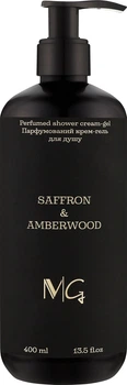 Крем-гель для душу парфумований з алое вера та B5 MG Saffron & Amberwood Shower Gel 400 мл