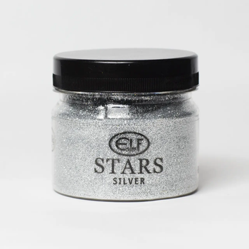 Металлизированные блестки Elf Decor Stars Silver 100г