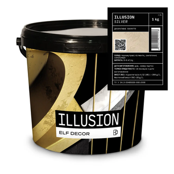 Декоративная штукатурка "мокрый шелк" ELF DECOR ILLUSION SILVER 1кг