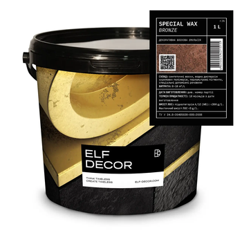 Металлизированный декоративный воск Elf Decor Special Wax Бронза 1л