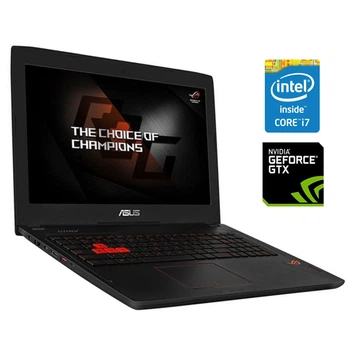 Игровой ноутбук Б-класс Asus ROG Strix GL502VM / 15.6" (1920x1080) IPS / Intel Core i7-7700HQ (4 (8) ядра по 2.8 - 3.8 GHz) / 16 GB DDR4 / 128 GB SSD NVMe + 1000 GB HDD / nVidia GeForce GTX 1060, 3 GB GDDR5, 192-bit / WebCam б/у