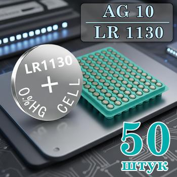 Батарейка таблетка 50 штук на блістері TMI AG10 LR1130