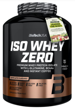 Протеїн соєвий ізолят BioTech Iso Whey Zero 1,81 кг кави лате