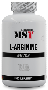 Аргінін 1500 мг MST L-Arginine Vegetarian 1500 240 капсул