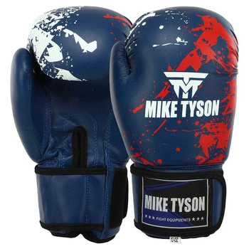 Рукавички боксерські PVC MIKE TYSON (VL-8448_Синій_14_унції)