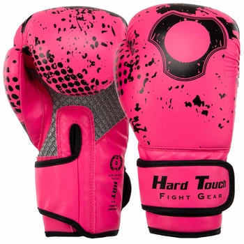 Перчатки боксерські дитячі PU HARD TOUCH BO-8468 (розмір 4oz, Розовий) (BO-8468_Рожевий_4_унції)