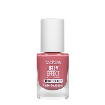 Лак для ногтей topface Jelly Effect Nail Polish быстросохнущий PT110 , 35 Дымчато-розовый
