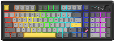 Klawiatura bezprzewodowa Ajazz AK980 Gift Switch V2 USB/Bluetooth Czarny/Szary (AK980-GV2-BGY)