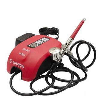 Аерограф електричний 12 Вт, 230 В, 10-15 л/хв,0-2 бар INTERTOOL DT-5001