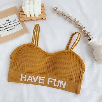 Жіночий топ have fun топік бюстгальтер бралет ліф Honey Fashion Accessories M/L темно-жовтий (2-280)