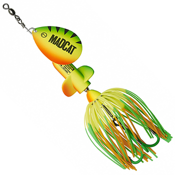 Блешня-вертушка на сома з пропелером DAM MADCAT A-STATIC SCREAMING SPINNER 65G / FIRETIGER UV 59976