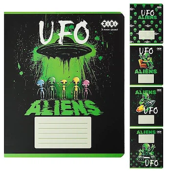 Зошит учнівський шкільний UFO, 24арк., лінія, ціна за 20 шт. ZIBI (ZB25.1771L)