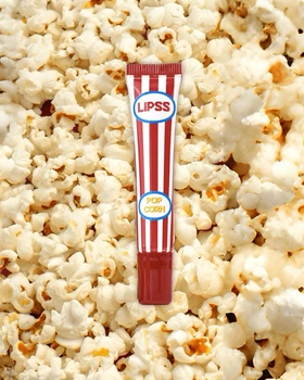 Lipss Lipper блеск Popcorn розовый с блестками увеличение объёма губ (4100)