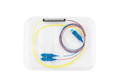 Оптический делитель Cor-X Coupler PLC-1x2 Splitter SC/UPC 0.9 мм (PLC разветвитель 1 к 2, FTTH, GPON)