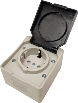 Розетка із заземленням ElectrO ВС20-1РК УФ-захист IP54 2 шт. (2VS201RK1654)
