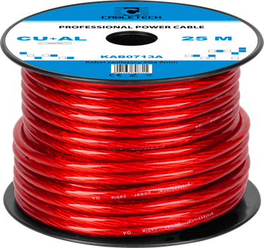 Kabel samochodowy Peiying 6Ga OD 8 mm CU+AL 25 m (KAB0713A)