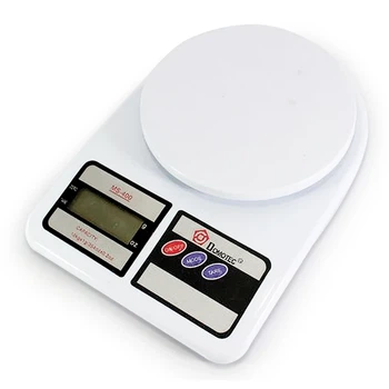 Весы кухонные Domotec (10 кг) + батарейки точные кухонные для взвешивания белый