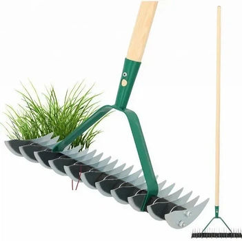 Фрезерные грабли Strend Pro R151 для газона 36 см аэратор ручной двусторонний культиватор-скарификатор без ручки (ІН211254)