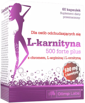 Karnityna Olimp L-Carnitine 500 Forte Plus 60 kapsułek F002471 (5901330027208)