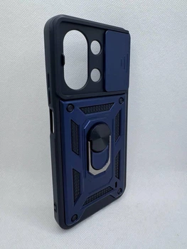 Противоударный чехол Defense Ring для Xiaomi Redmi 15C Euro с кольцом Синий