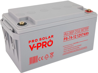 Акумуляторна батарея Volt Polska DEEP CYCLE VPRO SOLAR 12V 74Ah VRLA (5904100450725)