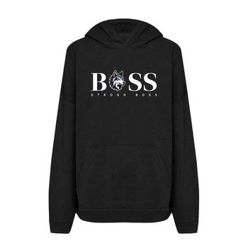 Худі чоловічий з принтом ТiШОТКА Strogo BOSS З гумором про HUGO BOSS XXL Чорний (1030019374)