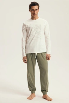 Комплект: лонгслив и брюки Henderson 54(2XL) Экри (123203)