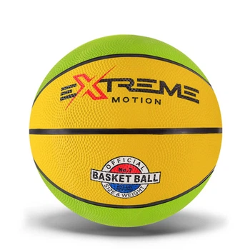 Мяч баскетбольный Extreme Motion BB1485 № 7, 520 грамм Зелено-желтый