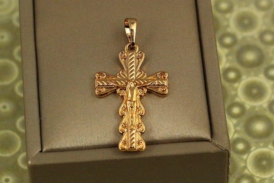 Крестик Xuping Jewelry края треугольники 3 см золотистый