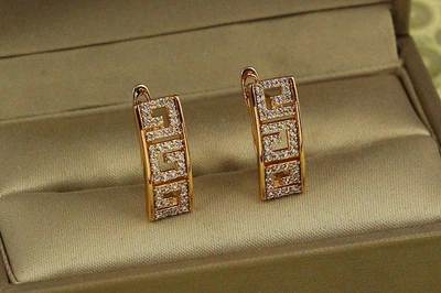 Сережки Xuping Jewelry Спартак 1,8 см золотисті