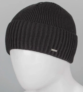 Мужская шапка на флисе с отворотом one size черная Nord 240720