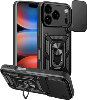 Etui Hurtel Hybrid Armor Camshield do Apple iPhone 17 Pro Black (5907769379390)