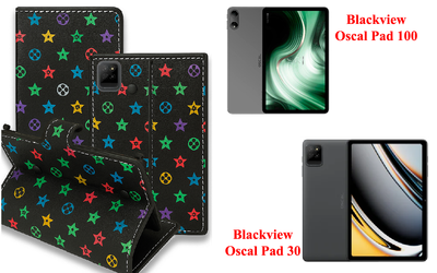 Книга-трансформер Armor для планшета Blackview Oscal Pad 100, Oscal Pad 30, цвет Lyi Black