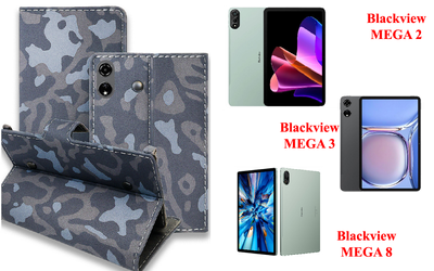 Книга-трансформер Armor для планшета Blackview MEGA 2, MEGA 3, MEGA 8, цвет Xaki-Zuma