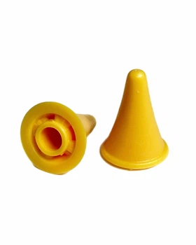 Ковпачки-стопери для спиць, 2 шт. (силіконові, жовті, 4,5–10 мм)