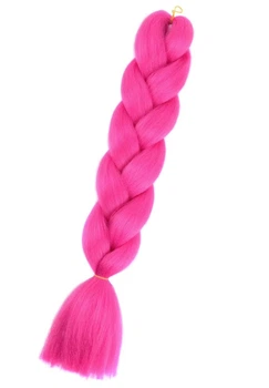 Канекалон однотонный А18 фуксия насыченый розовый Jumbo Braid коса 60 см