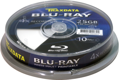 Диски Traxdata BD-R 25GB 4X Printable Cake 10 шт. (TRBDP10)
