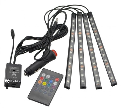 Автомобільна RGB led-підсвітка Led HR-01678 LED кольорова підсвітка для авто вологозахисна RGB