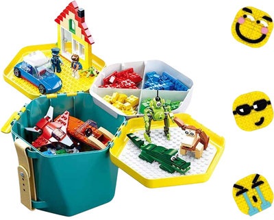 Zestaw klocków Sluban Bucket Bricks Wiadro z kostkami zielone (6938242956998)