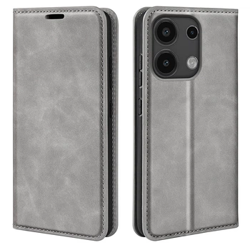 Чохол Taba Retro-Skin для Xiaomi Redmi Note 13 Pro 4G книжка з візитницею шкіра PU сірий