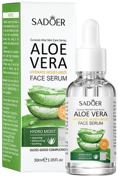 Сироватка для обличчя Sadoer Aloe Vera Hydrate Moisturize Face Serum з екстрактом алое вера 30 мл (6941349396109)