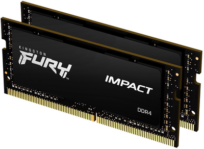 Pamiec Kingston Fury SODIMM DDR4-3200 65536 MB PC4-25600 (Kit of 2x32768) Impact Black (KF432S20IBK2/64) (955555911200267) - Outlet