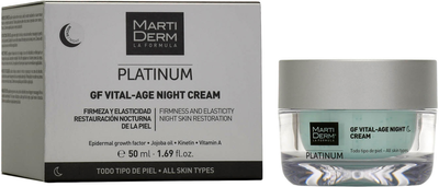 Krem przeciwzmarszczkowy MartiDerm Platinum Gf Vital Age odmladzajacy 50 ml (8437015942285) (955555912389135) - Outlet